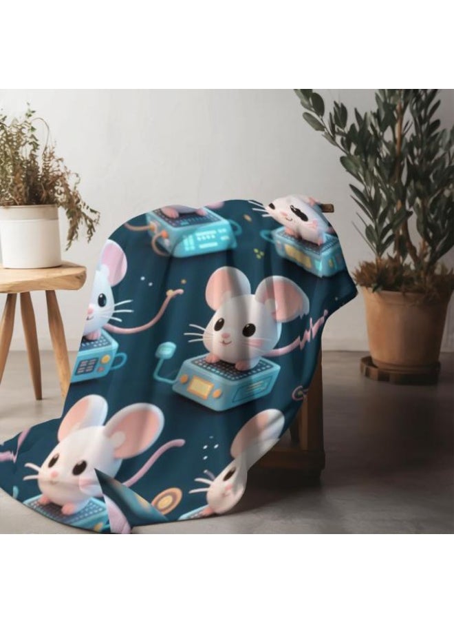 Children's or student cartoon flannel thin blanket (warm and comfortable, suitable for sleep, games) 100cm*150cm - 122