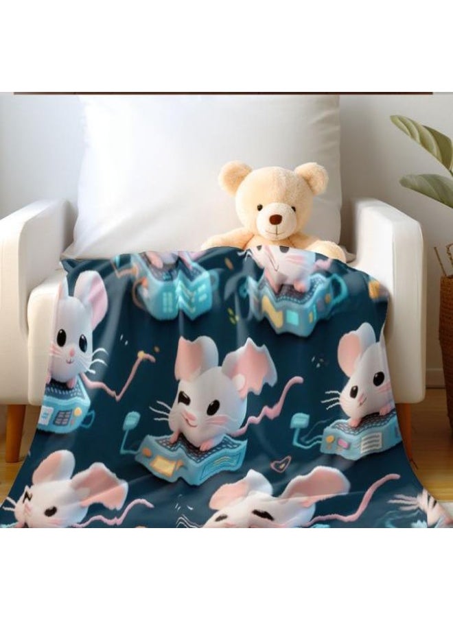 Children's or student cartoon flannel thin blanket (warm and comfortable, suitable for sleep, games) 100cm*150cm - 122