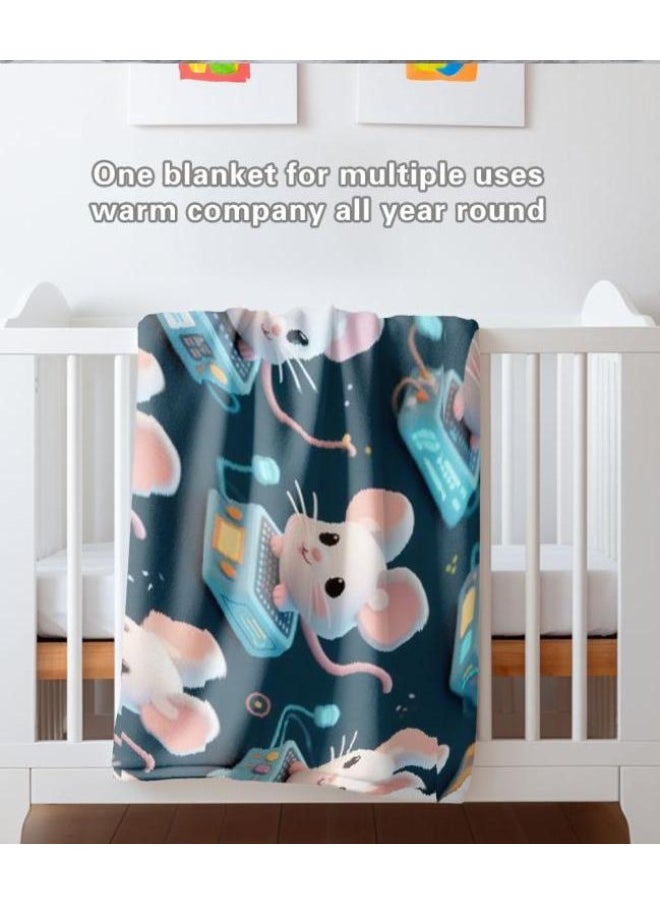 Children's or student cartoon flannel thin blanket (warm and comfortable, suitable for sleep, games) 100cm*150cm - 122