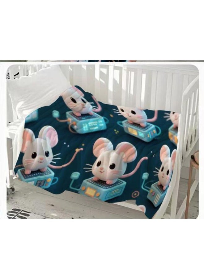 Children's or student cartoon flannel thin blanket (warm and comfortable, suitable for sleep, games) 100cm*150cm - 122