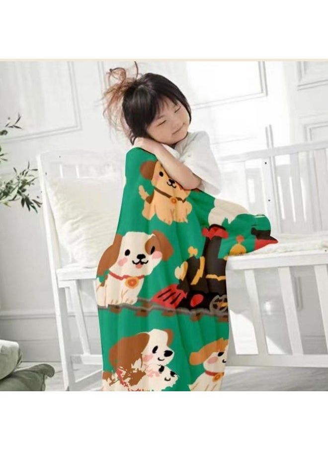 Children's or student cartoon flannel thin blanket (warm and comfortable, suitable for sleep, games) 100cm*150cm - 260
