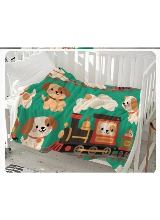 Children's or student cartoon flannel thin blanket (warm and comfortable, suitable for sleep, games) 100cm*150cm - 260
