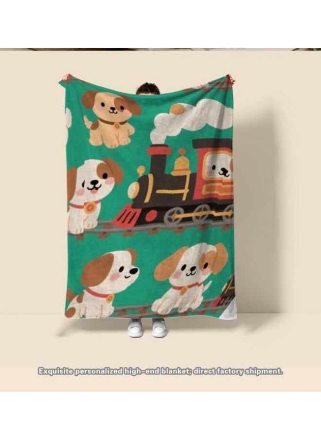 Children's or student cartoon flannel thin blanket (warm and comfortable, suitable for sleep, games) 100cm*150cm - 260