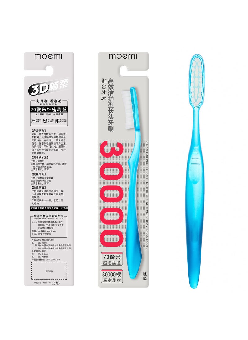 Korean Soft Bristle Toothbrushes for TravelSky Blue Sky Blue