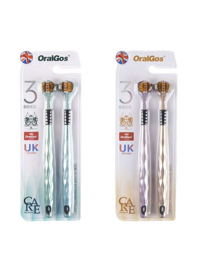 Korean Dr.Baek Triple-Sided Toothbrush 2-Pack [Pack of two] DB071] Large quantity can be negotiated