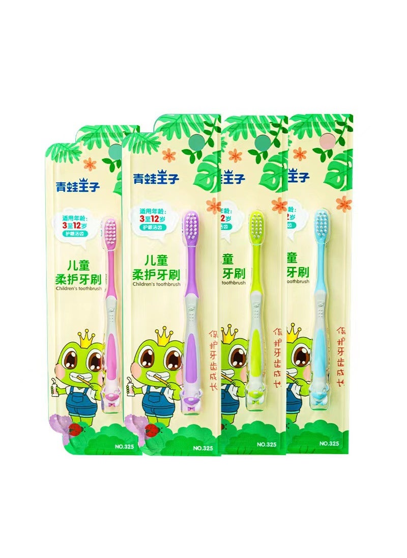 Frog Prince Kids Toothbrush 3-12 Soft Bristle 325 soft toothbrush (color random) (shop full 30 postage)