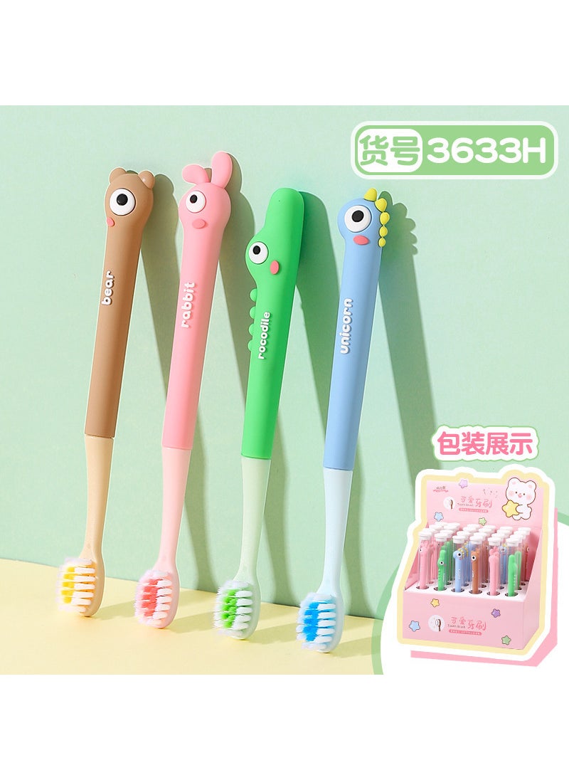 Cute Cartoon Character Toothbrush Soft Bristle Couples Set Big eyes [children's style]