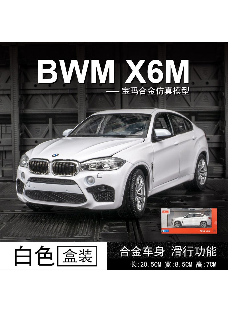 Static Metal Alloy Off-Road Car Model X6M Simulation Toy Vehicle Collectible 1:24 Scale Rastar Brand Star Light 56600 56600 [white]]