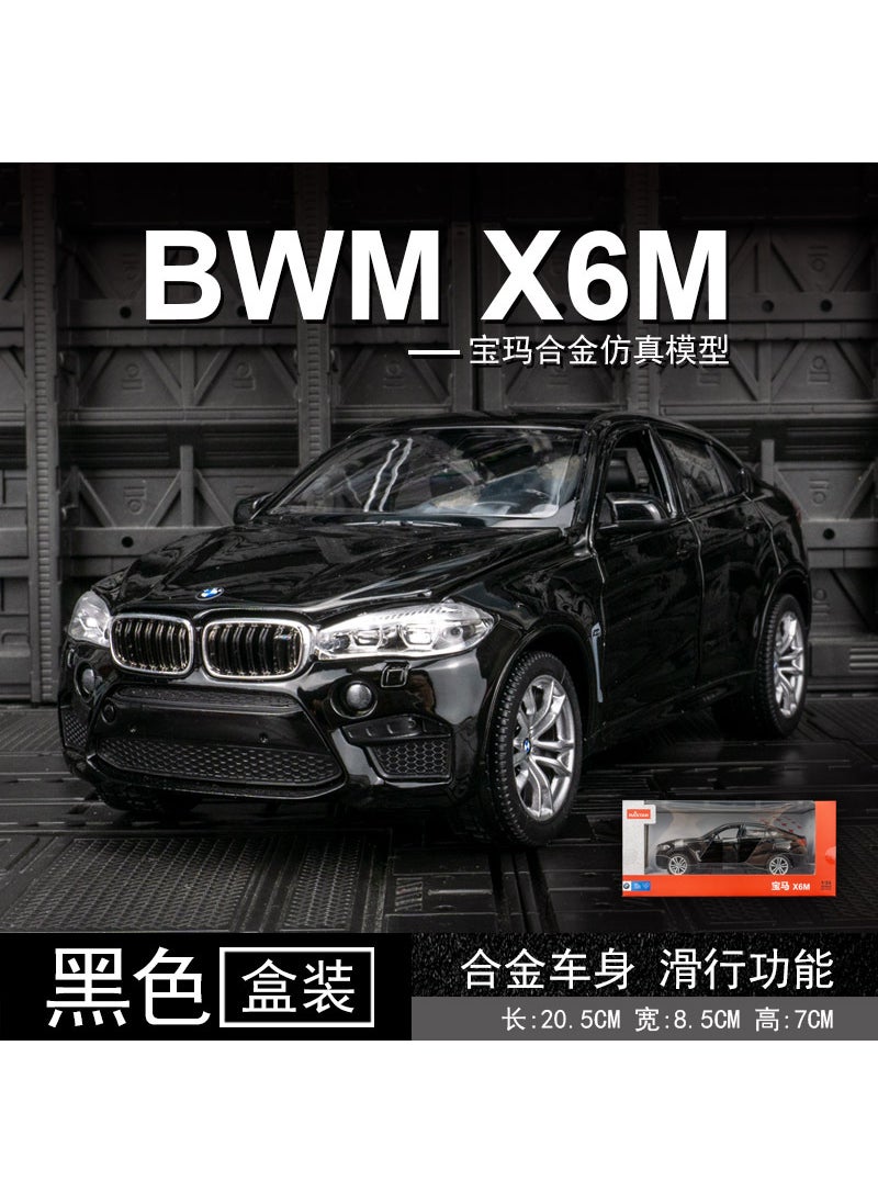 Static Metal Alloy Off-Road Car Model X6M Simulation Toy Vehicle Collectible 1:24 Scale Rastar Brand Star Light 56600 56600 [Black]]