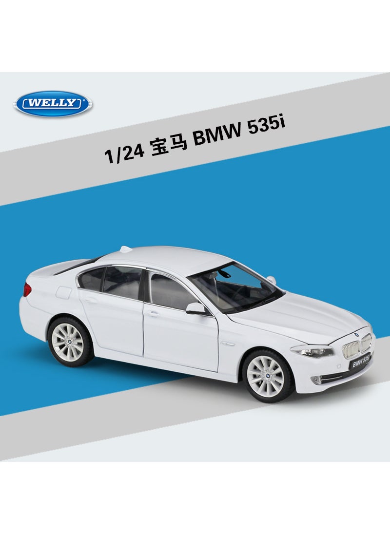 WELLY 1:24 BMW 535i Alloy Car Model Collectible Gift Bmw 535i white