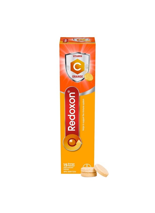 Redoxon Orange Vitamin C Effervescent Tablets 15 Orange Effervescent Tablets