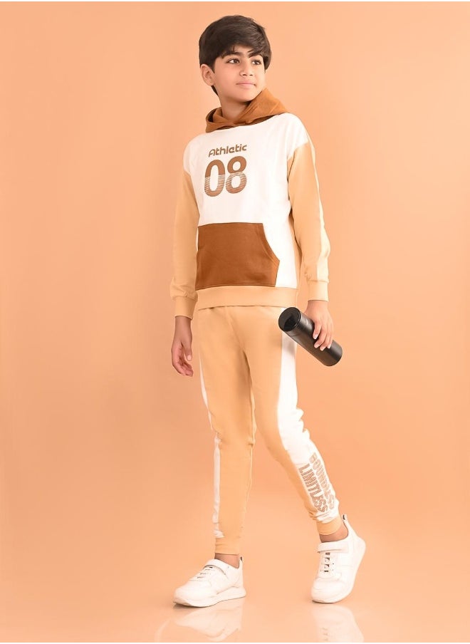 Solid Sweatshirt with Jogger Set