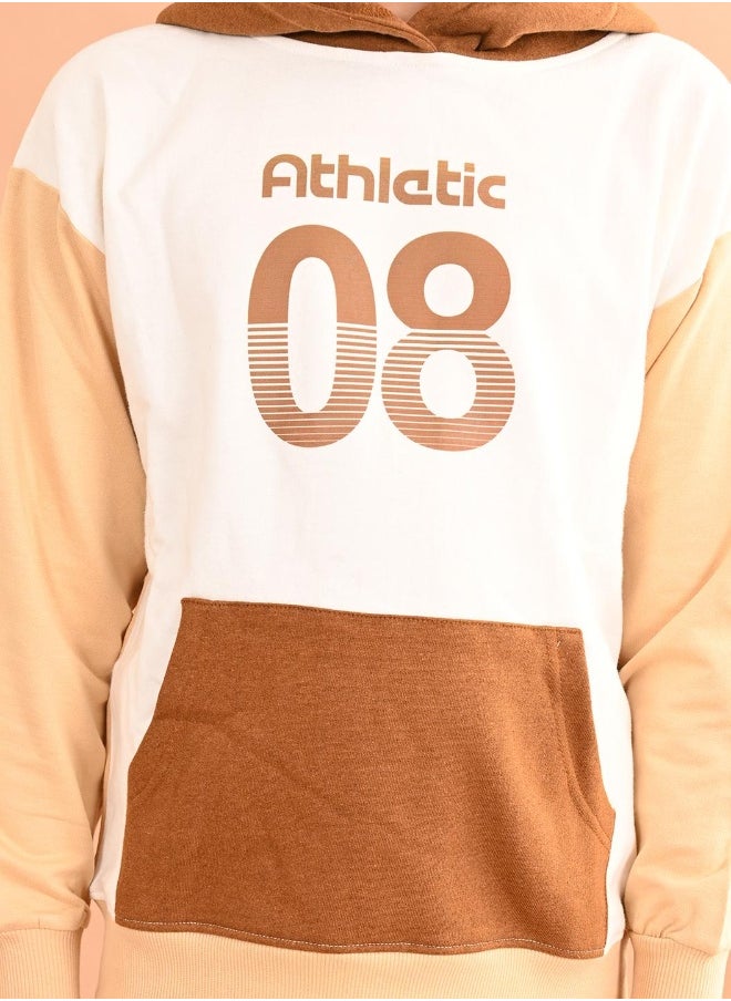 Solid Sweatshirt with Jogger Set