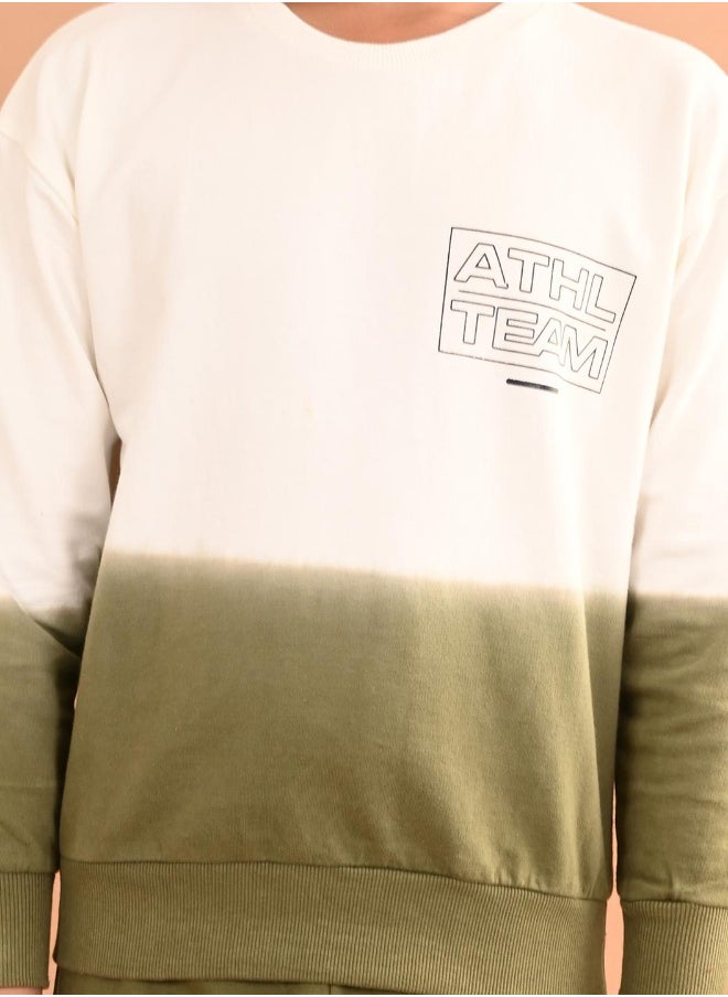 Solid Sweatshirt with Jogger Set