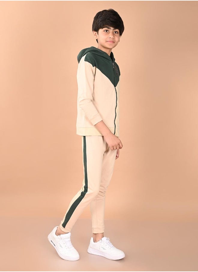 Solid Sweatshirt with Jogger Set