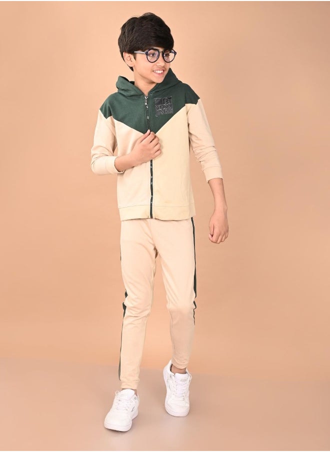 Solid Sweatshirt with Jogger Set