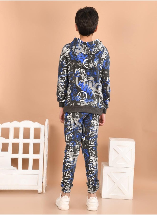 Solid Sweatshirt with Jogger Set