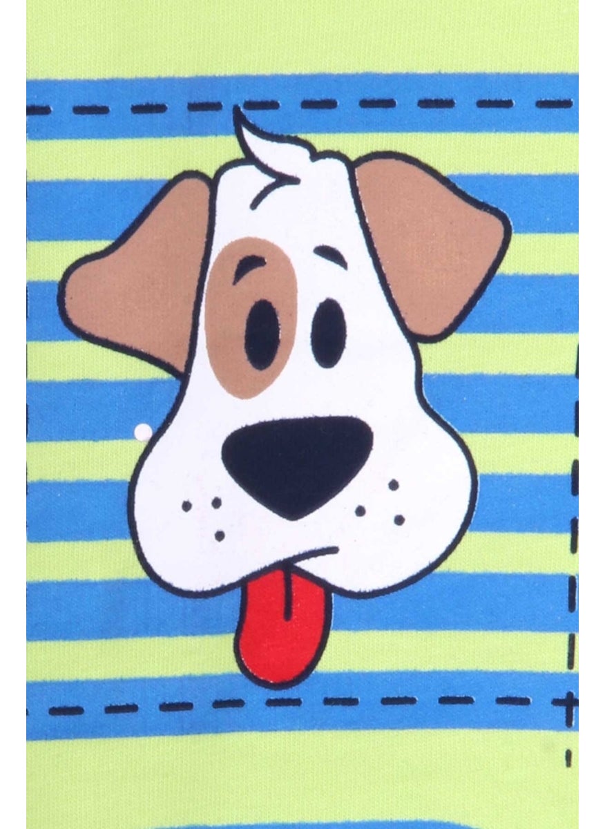 Boys Shorts Set Cute Puppy Pistachio (1-4 Years)