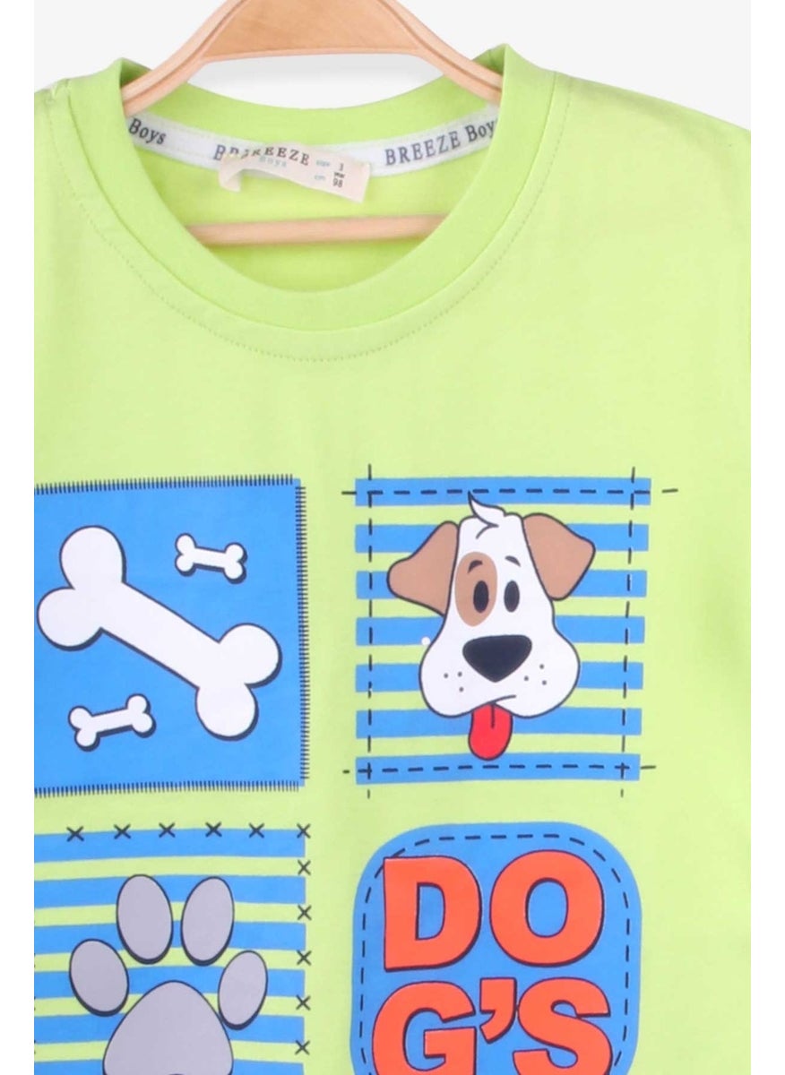 Boys Shorts Set Cute Puppy Pistachio (1-4 Years)