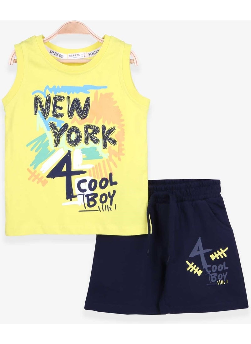 Boys Shorts Set Printed Pistachio (1-4 Years)