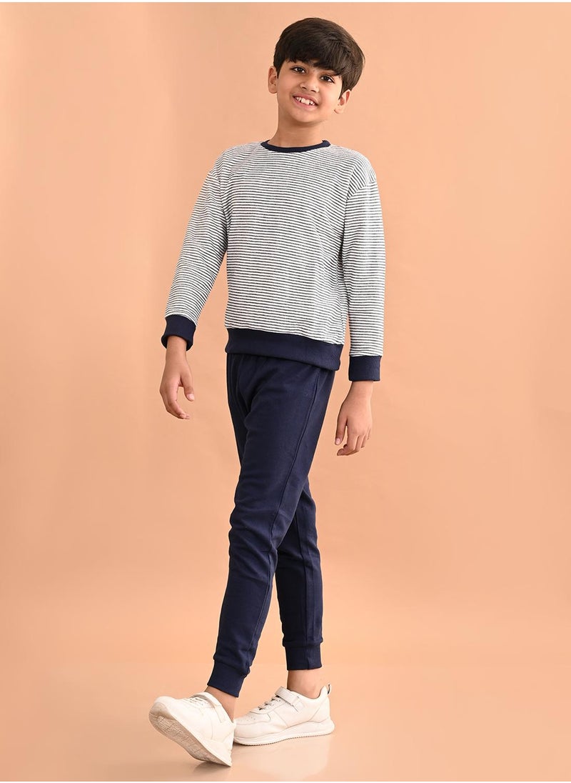 Printed Sweatshirt with Jogger Set