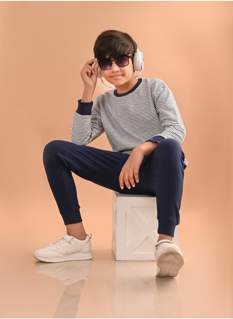 Printed Sweatshirt with Jogger Set