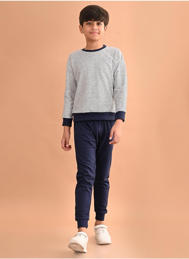 Printed Sweatshirt with Jogger Set