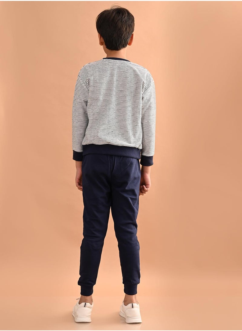 Printed Sweatshirt with Jogger Set