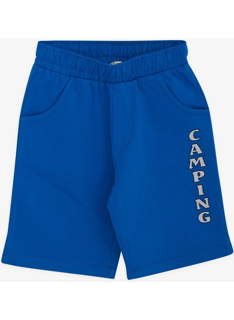 Boy Shorts Set Camper Crocodile Printed 2-6 Years, Light Gray Melange
