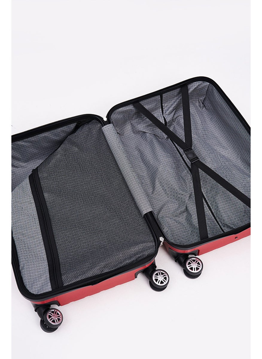 2-Piece Suitcase Set Pro Abs Suitcase Large Size and Make-up Red 2-Piece Set 1001