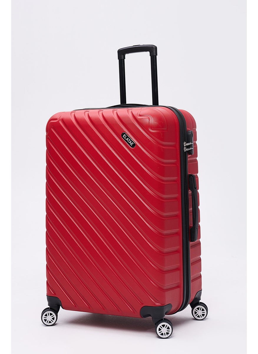 2-Piece Suitcase Set Pro Abs Suitcase Large Size and Make-up Red 2-Piece Set 1001