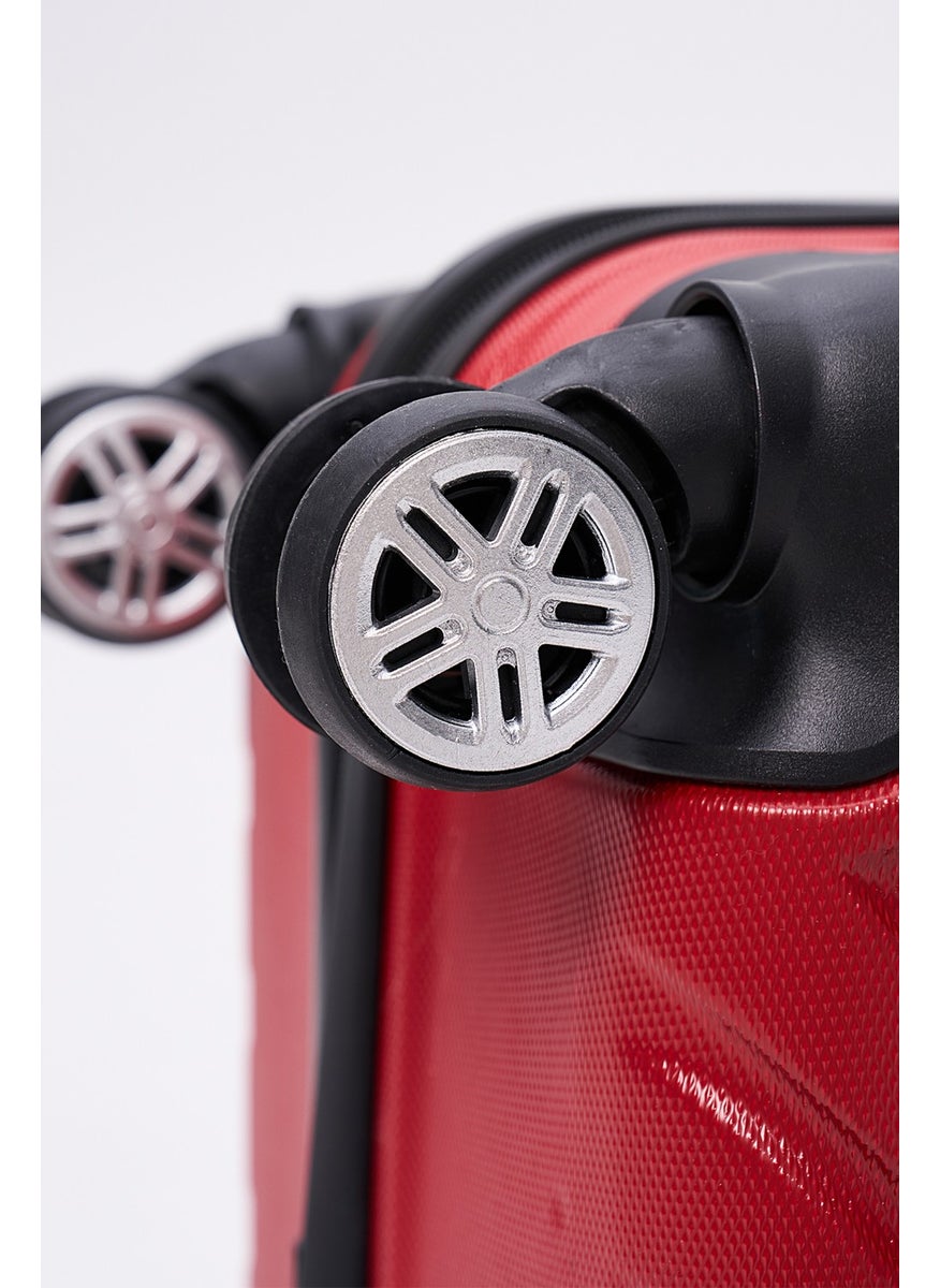 2-Piece Suitcase Set Pro Abs Suitcase Large Size and Make-up Red 2-Piece Set 1001