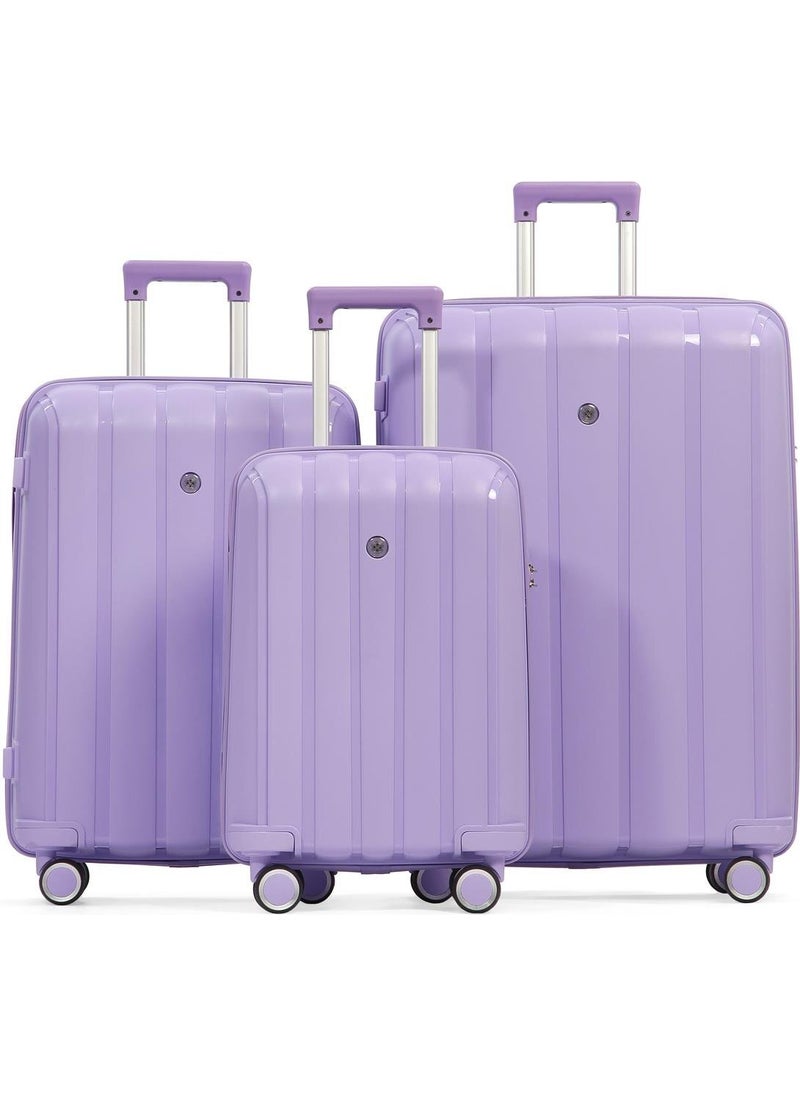 Policarbon 3-Piece Suitcase Set - Lilac - 241MC305S