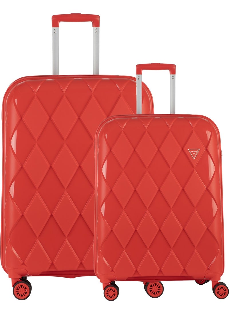 Ultra Lux Polypropylene Medium and Cabin Size 2 Piece Suitcase Set