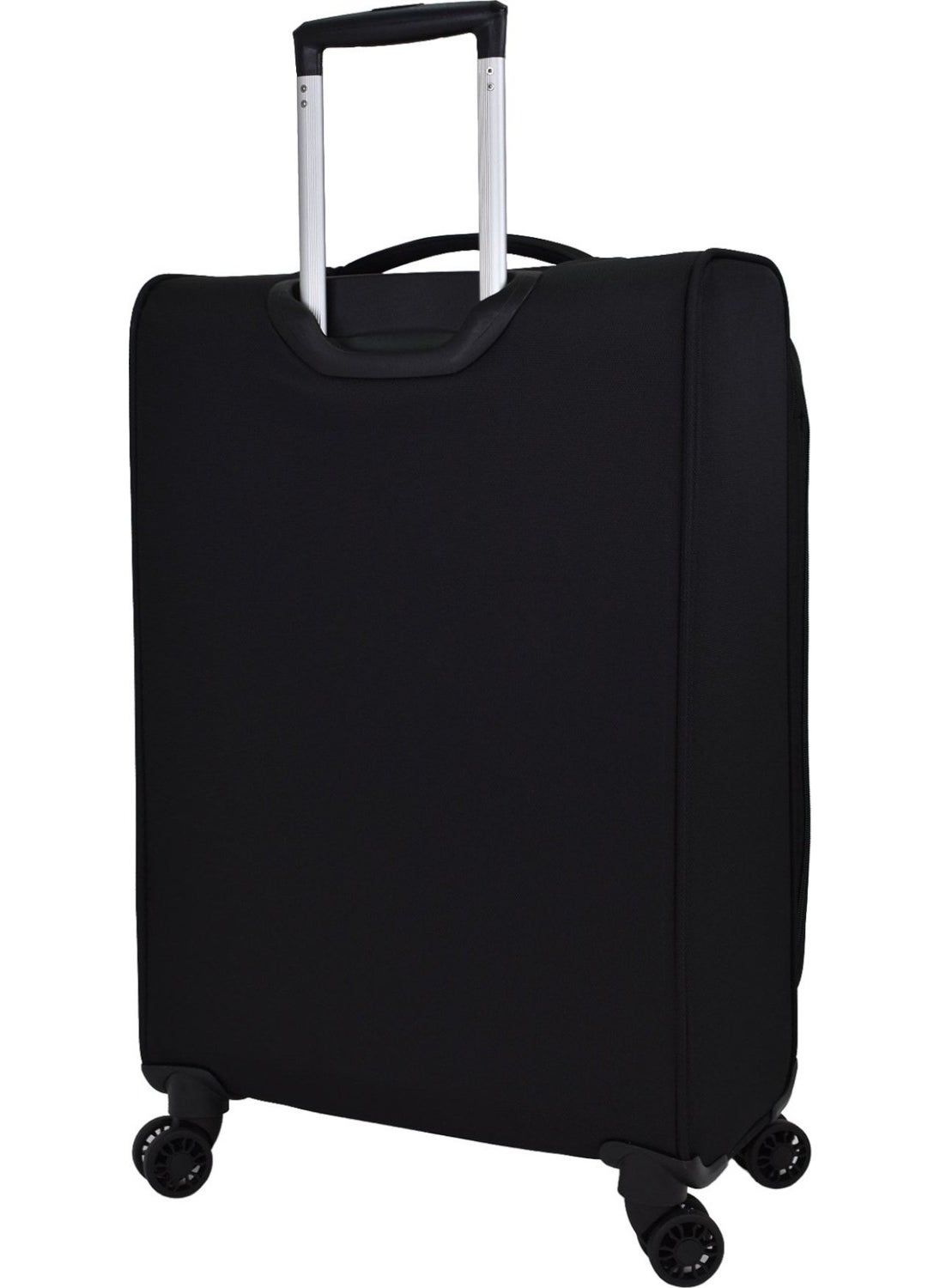 Black Ultra Light Lightweight Lux Fabric 2-Piece Suitcase Set Large - Medium PC4200 Casual Yes 2'