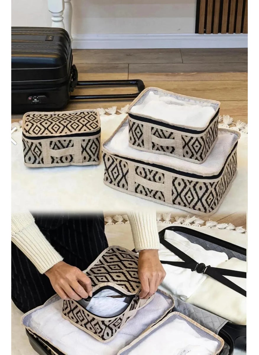 3 Piece Suitcase Suitcase Organizer & Shoe Storage