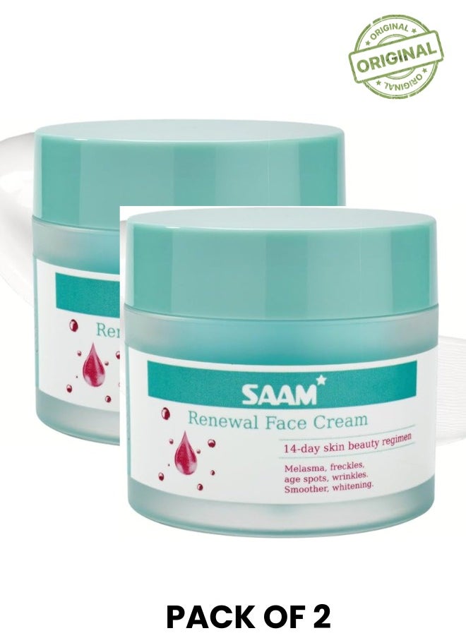 SAAM Renewal Face Cream | Melasma, Freckles, Age Spots & Dark Spots | With Alpha Arbutin and Kojic Acid | 50g