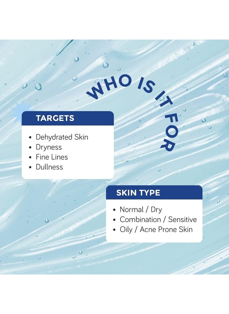 7D Hydro Burst Oil-Free Water Gel Face Moisturizer with Hyaluronic Acid, Ceramides & Peptides for 100HR Hydration | Skin Barrier Repair Cream For All Skin Types | Men & Women, 50 ml