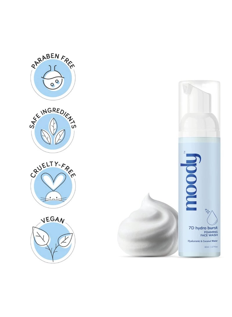 7D Hydro Burst Oil-Free Water Gel Face Moisturizer with Hyaluronic Acid, Ceramides & Peptides for 100HR Hydration | Skin Barrier Repair Cream For All Skin Types | Men & Women, 50 ml