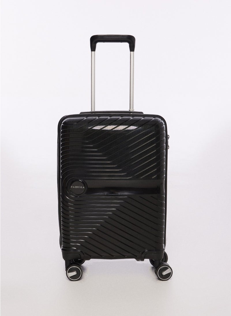 Factory Black Unisex 35x55x23 cm Cabin Size Hard Luggage with Trolley FAB-5239