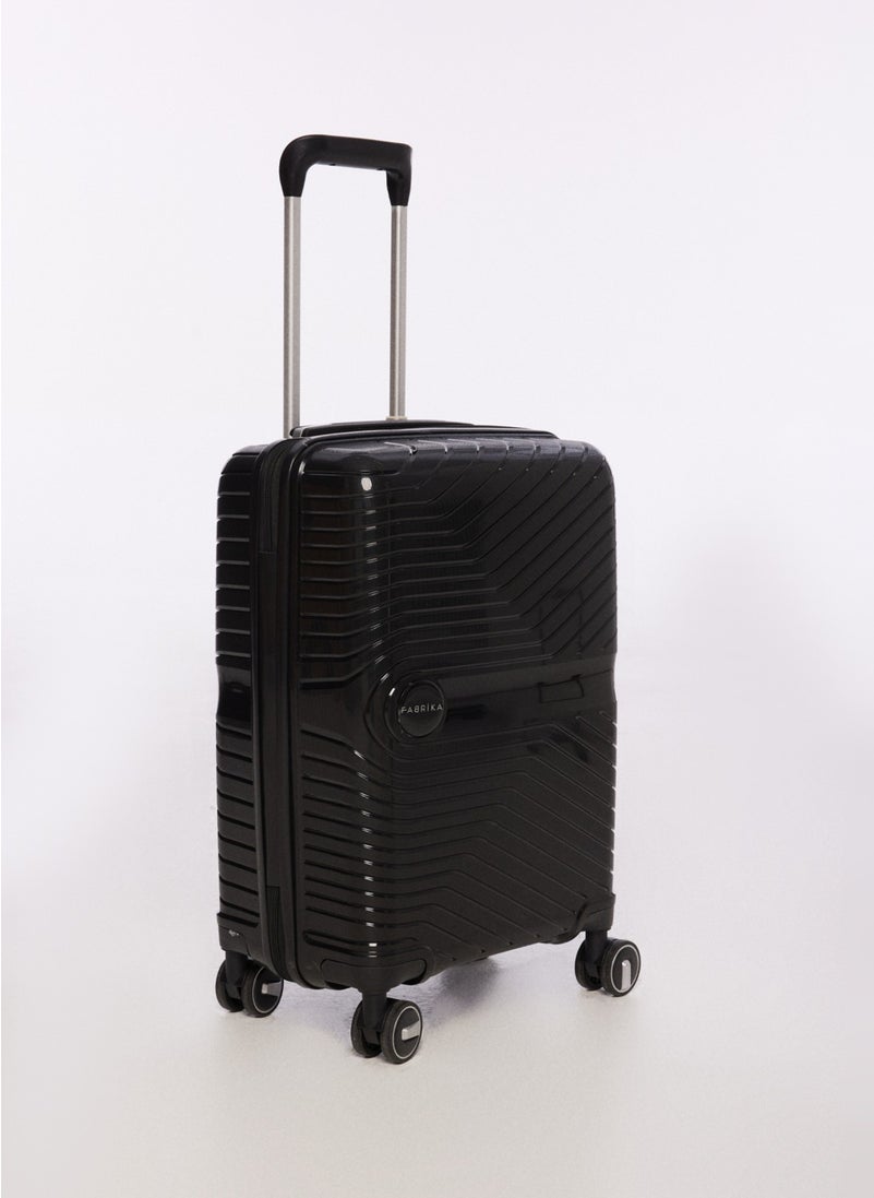 Factory Black Unisex 35x55x23 cm Cabin Size Hard Luggage with Trolley FAB-5239