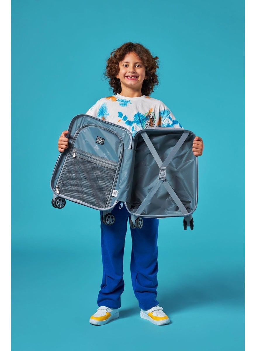 No Kids Navy Blue Astronaut Child Suitcase 16751 Blue 100% Original T4 Patterned Daily Patterned P