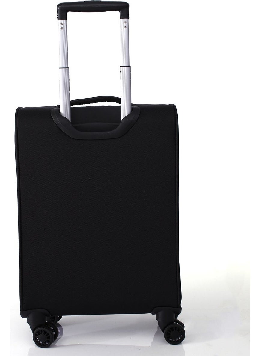 Plain 4200 Small Size Ultra Light Lightweight Luxury Fabric Wheeled Suitcase Black Water Yes Casual Small