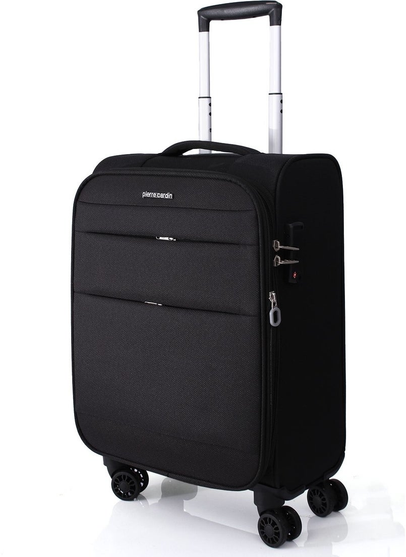 Plain 4200 Small Size Ultra Light Lightweight Luxury Fabric Wheeled Suitcase Black Water Yes Casual Small