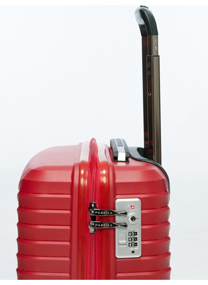 Factory Claret Red Unisex 53x33x20 cm Cabin Size Hard Luggage with Trolley FAB-5235