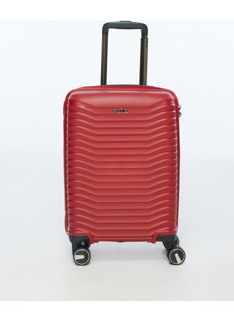 Factory Claret Red Unisex 53x33x20 cm Cabin Size Hard Luggage with Trolley FAB-5235