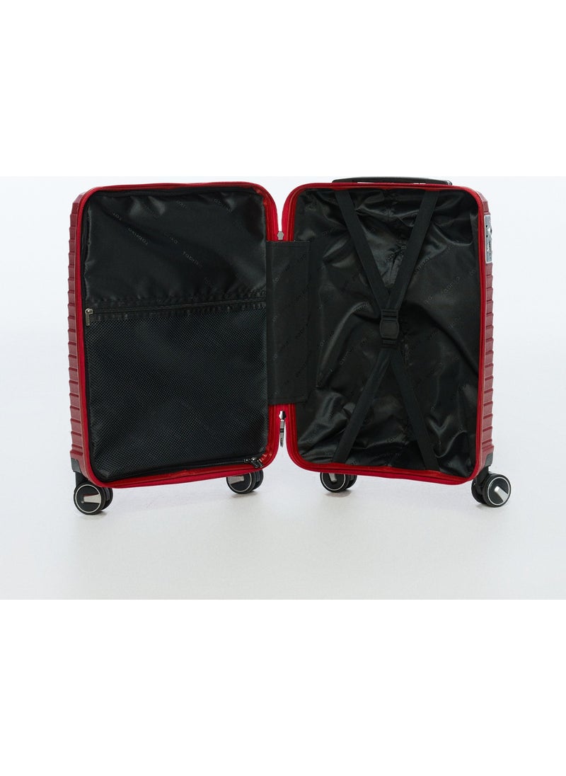 Factory Claret Red Unisex 53x33x20 cm Cabin Size Hard Luggage with Trolley FAB-5235