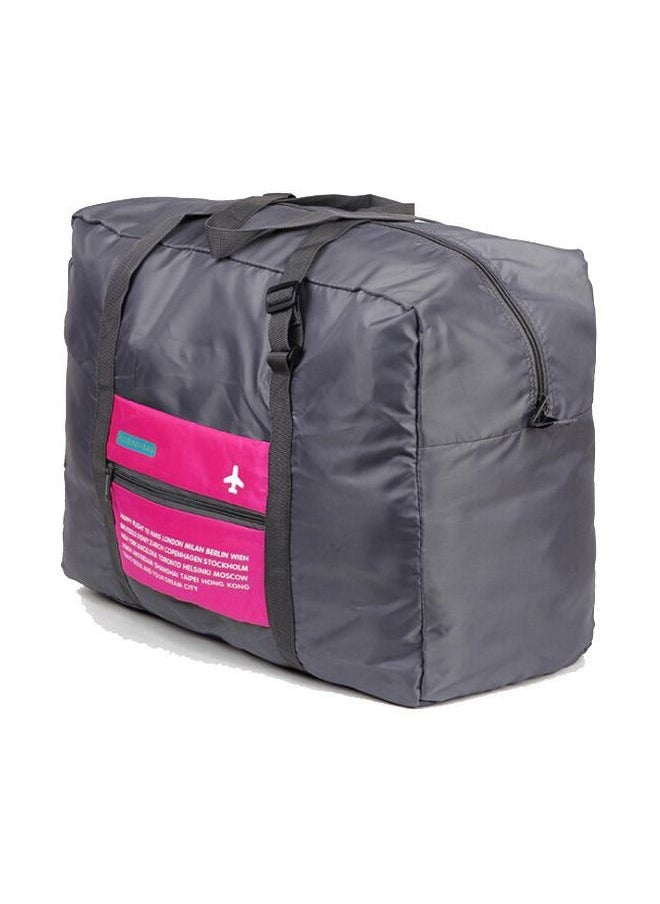 Travel Folding Bag Grey/Rose Pink