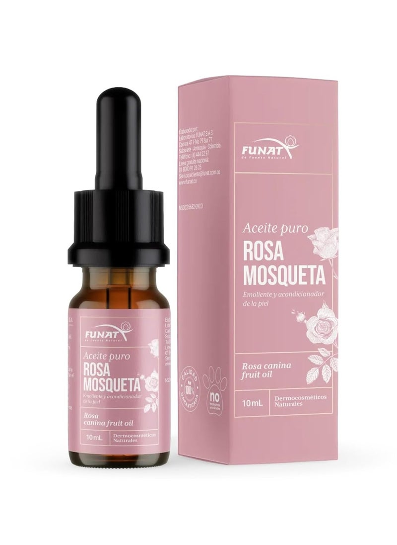 FUNAT 100% Pure Rosehip Oil –Facial & Skin Moisturizer – 0.3 FL OZ | Aceite de Rosa Mosqueta Puro