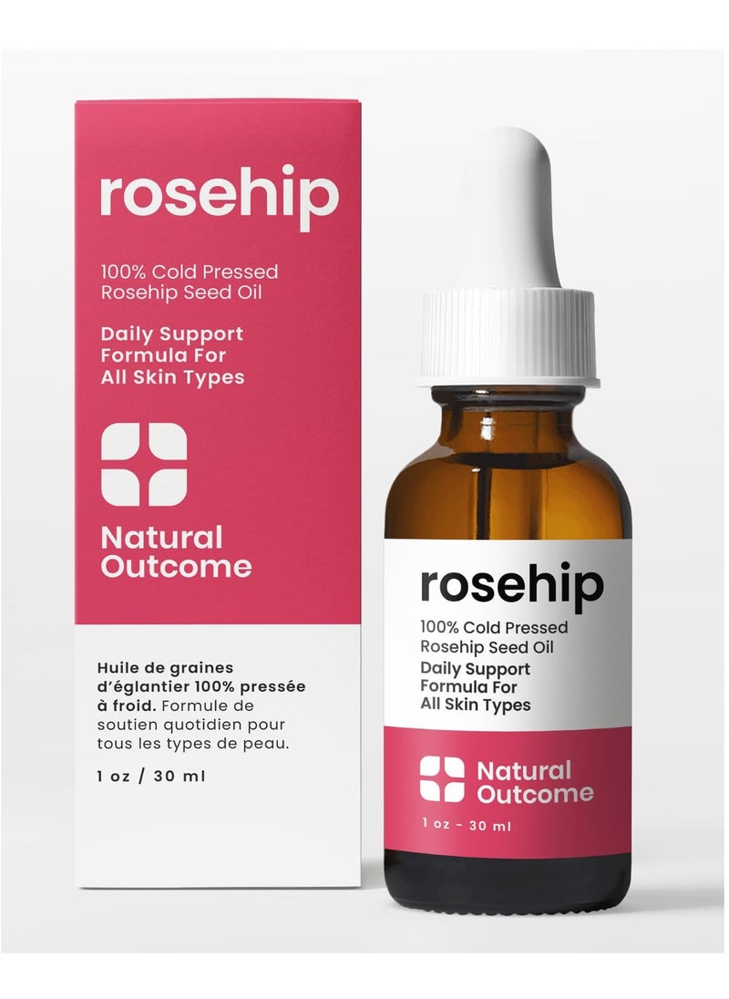 Rosehip Oil 100% Pure Cold-Pressed Rosehip Seed Face Oil - Anti-Aging Facial Oil to Plump, Balance & Hydrate 1 oz